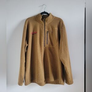 Simms x Northland Tackle Rivershed 1/4 Zip Fleece Camel/Tan Color Mens 2XL